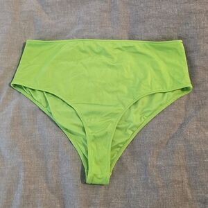 Doll Neon Green High Waist Bikini Bottom